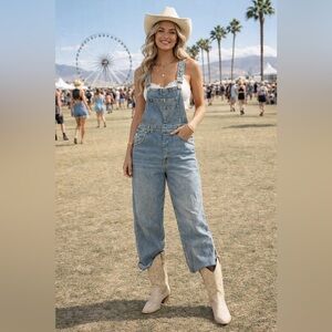 Blue Denim Overalls Size - Medium